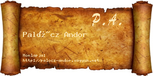 Palócz Andor névjegykártya
